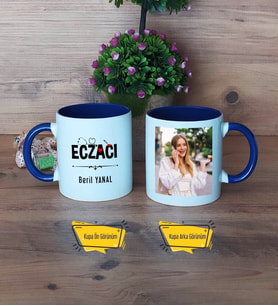 Eczacı Kupa Bardak Lacivert Fotoğraflı Eczacılık Günü Hediyesi