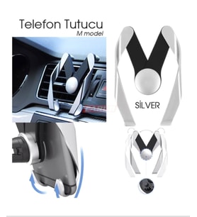 Telefon Tutucu Izgaraya Geçmeli Silver