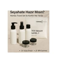 Plastik Seyahat Boy 100ml Beyaz Şişe ve Kavanoz 5’li Set – Çantalı Seyahat Kiti