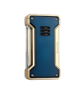 Quantoro Tek Torch Pürmüz Mavi-Gold Metal Puro Çakmağı