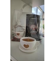 Albero del Caffe - Türk Kahvesi 200 gr. ve Kahve fincanı mum seti