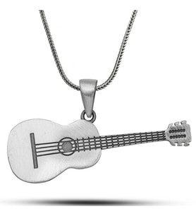 Gümüş Gitar Kolye
