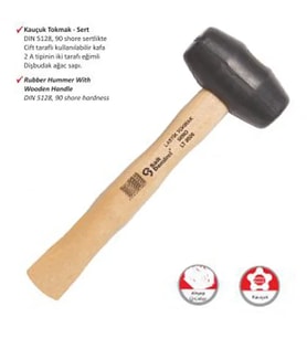 Ağaç Saplı Lastik Tokmak No:70