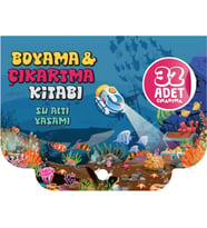 Su Altı Yaşamı - Boyama ve Çıkartma Kitabı