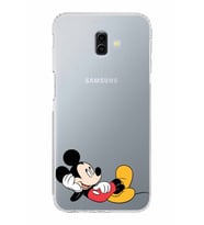 Samsung Galaxy J6 Plus  Kamera Korumalı Kapak Mickey Mouse Tasarımlı  Şeffaf  Kılıf