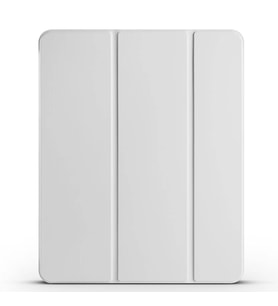 Apple iPad Air 13 2024 Uyumlu Zore Smart Cover Kalem Bölmeli Standlı 1-1 Kılıf (Gri)