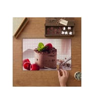 Frambuazlı Çikolatalı Pasta Tasarımı 240 parça Ahşap Puzzle Ahşap Kutuda MP01730
