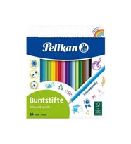 Kuru Boya 24 Renk Karton Kutu 1 Paket Tam Boy Kuru Boya Kalemi Canlı Renkler Yumuşak Uçlu Renkli Boya Kalemleri