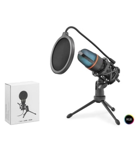 ME4RGB Profesyonel Gaming Rgb Mikrofon 192 Khz / 24 Bit Çok Yönlü Type-C - Siyah