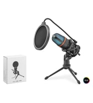 ME4RGB Profesyonel Gaming Rgb Mikrofon 192 Khz / 24 Bit Çok Yönlü Type-C - Siyah