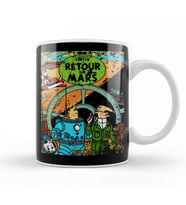The Adventures Of Tintin Retour Sur Mars Vintage Style Cover Kupa Bardak Porselen