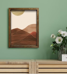 BK Gift Otel Odası Konseptli Doğal Masif Ahşap Çerçeveli Tablo 30x40cm-105