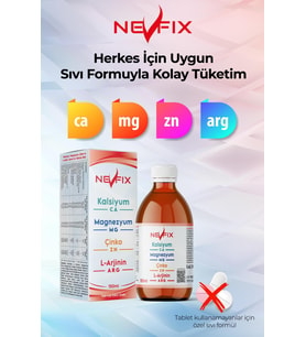 Kalsiyum Magnezyum Çinko D3 K2 Vitamini Astaksantin Lutein L-Arginin İyot Magnezyum 150 ml Likit
