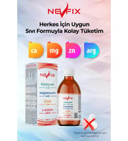 Kalsiyum Magnezyum Çinko D3 K2 Vitamini Astaksantin Lutein L-Arginin İyot Magnezyum 150 ml Likit