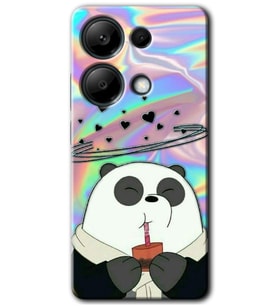 Poco M6 Pro Kılıf HD Desen Baskılı Kılıf - Milkshake Panda