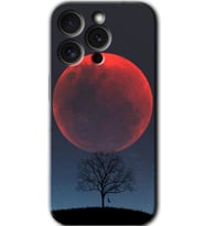 iPhone 15 Pro Uyumlu Kılıf HD Desen Baskılı Arka Kapak - Kanlı Ay