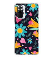PrintiFy Xiaomi Redmi Note 10 Pro ile Uyumlu 1mm Slim Fit Retro Renkler 1 Baskılı Şeffaf  Kılıf