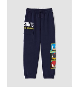 LCW Kids Lacivert Sonic Baskılı Erkek Çocuk Jogger Eşofman Altı
