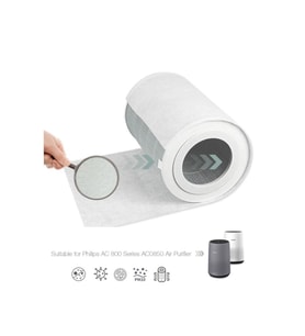 Purmed 10 Adet Philips FY0293/30 - AC0830, AC0850 Uyumlu Toz Tutucu Ön Filtre