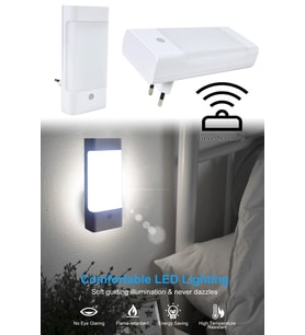 Otomatik Sensörlü 13cm Beyaz LED Gece Lambası, Şık ve Enerji Tasarruflu (Krem)