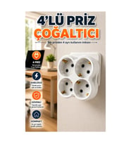 Duvar Tipi 4’lü Kablosuz Priz Çoğaltıcı