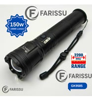 150W Ultra Güçlü Lazer LED El Feneri – 15000 Lümen, 12000mAh Powerbank Özellikli Dijital Göstergeli