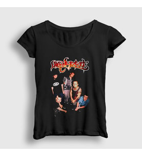 Presmono Kadın Siyah Band Fred Durst Limp Bizkit T-Shirt 451823tt
