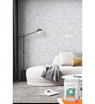 Ventrawall - Gri Desenli Pamuk Duvar Kağıdı - GE02 - 5 KG