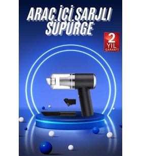 Vakumlu Araç İçi Süpürge Şarjlı Taşınabilir Yıkanabilir Filtreli