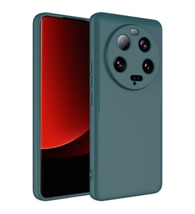 Vendas Xiaomi Mi 13 Ultra Uyumlu Lansman Serisi Içi Kadife Ipek Dokulu Lansman Kılıf (Koyu Yeşil)
