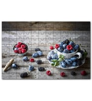 Cakapuzzle Fincanda Yabanmersini Ahududu Böğürtlenler Puzzle Yapboz MDF (Ahşap) (120 Parça)