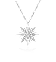 Diamond Seri Özel Tasarım Kar Tanesi Snowflake Kadın Gümüş Kolye