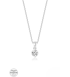 SWAROVSKİ TAŞLI  CRYSTAL 925 AYAR GÜMÜŞ KOLYE