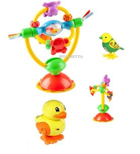 Mama Sandalyesi Oyuncağı + Emekleme Arkadaşı Kurmalı Zıplayan Ördek ve Kuş Eğitici Oyuncak (Karışık)