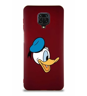 Xiaomi Redmi Note 9S Soft Premier Kapak Donald Duck-F Tasarımlı Silikon Kılıf - Mürdüm (Şeffaf)