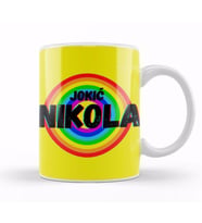 Nikola Jokic   Basketball gifts Vintage Retro Rainbow Quotes For BOYS AND Dad Kupa Bardak Porselen