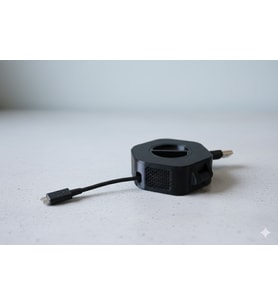 Kablo Makarası  Kablo Toplayıcı  Şarj Kablo Makarası  Taşınabilir Kablo Düzenleyici  Telefon Kablosu Sarma Mekanizması  Dayanıklı 3D Baskı  Kırmızı  KLC Tasarım (Siyah)