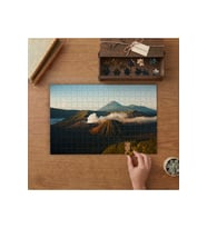 Endonezya Bromo Dağı Tasarımı 240 parça Ahşap Puzzle Ahşap Kutuda MP08174