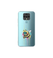 Tecno Camon 16 ile uyumlu Splash arı tasarımlı şeffaf silikon kılıf
