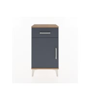 Arges Komodin Tek Raflı Tek Çekmeceli Tek Kapaklı 44x30x80 Çam-Antrasit