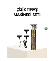 Mey İthalat® T Bıçaklı Profesyonel Çizik Tıraş Makinesi Seti – 120 Dakika Kullanım, Şarjlı & Kablolu