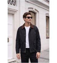 Gabardin Torba Cep Tasarım Ceket/Mont