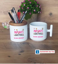 Anasınıfı Öğretmeni Kalemlik, Kupa Bardak T Kişiye Özel Hediye Öğretmenler Günü Hediyesi (Model 1)