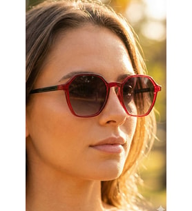 SUNSTOP Polarize Bordo Unisex Güneş Gözlüğü 1363 C0501 - TR90 Esnek Dayanıklı Çerçeve