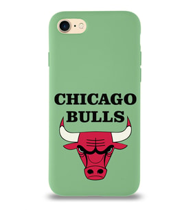 Apple iPhone 8 Uyumlu Lansman Kılıf Chicago Bulls Tasarımlı Altı Kapalı İçi Kadife Kaplı  Kapak (Şeffaf)