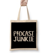 Cute Podcast Junkie Podcasting Podcasters Addict Bez Çanta Uzun Saplı