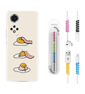 Huawei Nova Y70 Y90 Nova 9 SE  Kılıf Kablo Koruma Spiral Silikon Sweety Egg 1322