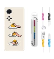 Huawei Nova Y70 Y90 Nova 9 SE  Kılıf Kablo Koruma Spiral Silikon Sweety Egg 1322