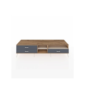 Kronos TV Ünitesi 2 Raflı 3 Çekmeceli  220x59x51 Çam-Aytaşı/Antrasit