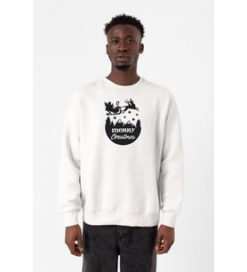 Merry Christmas Sleigh Beyaz Erkek 2ip Sweatshirt